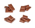 Broken milk chocolate bar set