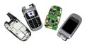Broken Mobile Phones Royalty Free Stock Photo