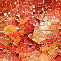 Broken mosaic - abstract orange background. Decorative pattern banner