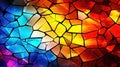 a broken mosaic window artwork, ice cracked colors, ai generated image Royalty Free Stock Photo