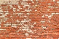 Broken Old Bricklaying From Red White Bricks And Damaged Plaster Royalty Free Stock Photo