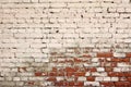 Broken Old Bricklaying From Red White Bricks And Damaged Plaster Royalty Free Stock Photo