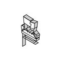 broken old chair isometric icon vector illustration Royalty Free Stock Photo
