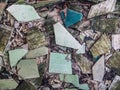 broken old colorful seramic tile Royalty Free Stock Photo