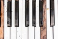 Broken Old Piano Keys Royalty Free Stock Photo
