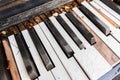 Broken Old Piano Keys Royalty Free Stock Photo