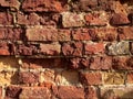 Broken old red brick wall - texture Royalty Free Stock Photo