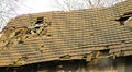 Broken Old Roof Of The House Royalty Free Stock Photo