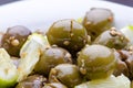 Broken Olives tsakistes Royalty Free Stock Photo