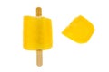 Broken orange iced-lolly Royalty Free Stock Photo