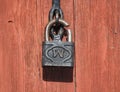 Doors and broken padlock. Real estate protection. Royalty Free Stock Photo