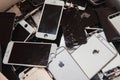 Broken panels and screens of iPhone Royalty Free Stock Photo