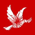 Broken peace dove icon Royalty Free Stock Photo