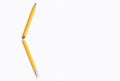 Broken pencil on white background with free space for text Royalty Free Stock Photo