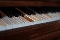 Broken piano keys. Royalty Free Stock Photo