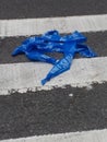 Barricade Tape, Police Tape, Law Enforcement Tape, NYC, NY, USA Royalty Free Stock Photo