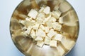 Broken pieces of white chocolate Royalty Free Stock Photo