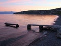 Broken Pier, Dawn Royalty Free Stock Photo