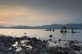 Broken Pier at Twilight