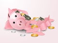 Broken piggybank