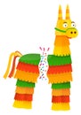 Broken pinata toy. Traditional mexican party horse Royalty Free Stock Photo