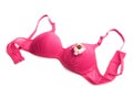 Broken pink bra for breast cancer concept Royalty Free Stock Photo