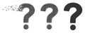 Broken Pixel Halftone Question Icon Royalty Free Stock Photo