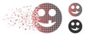 Broken Pixel Halftone Toothless Smiley Icon