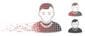 Broken Pixel Halftone Trendy Guy Icon