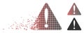 Broken Pixel Halftone Warning Error Icon Royalty Free Stock Photo