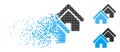 Broken Pixelated Halftone Realty Icon