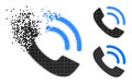 Broken Pixelated Phone Ring Glyph with Halftone Version