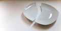 Broken plate on the white background Royalty Free Stock Photo
