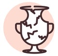 Broken pottery vase, icon