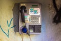 Broken public telephone