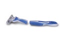 Broken razor on white background Royalty Free Stock Photo