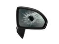Broken rear view mirror on white background Royalty Free Stock Photo