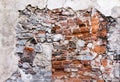 Texture of broken red brick wall Royalty Free Stock Photo