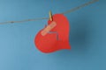 Broken red heart. close up Royalty Free Stock Photo
