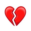 Broken red heart Large size emoji icon