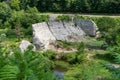 Broken remains of the Austin Dam failure in Austin, Pennsylvania