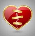 Broken and repaired heart icon