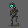 Broken robot vector illustration