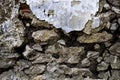 Broken Rock Texture Background. the texture of the old and broke Royalty Free Stock Photo