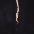 Broken rope on black background Royalty Free Stock Photo