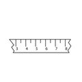 Broken ruler outline icon