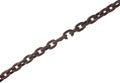 broken rusty powerful iron chain isolated on white Royalty Free Stock Photo