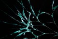 Broken security glass close up macro shot. Royalty Free Stock Photo