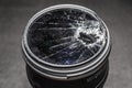 Broken & Shattered Filter on a lens Royalty Free Stock Photo