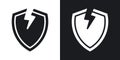 Broken shield icon vector Royalty Free Stock Photo